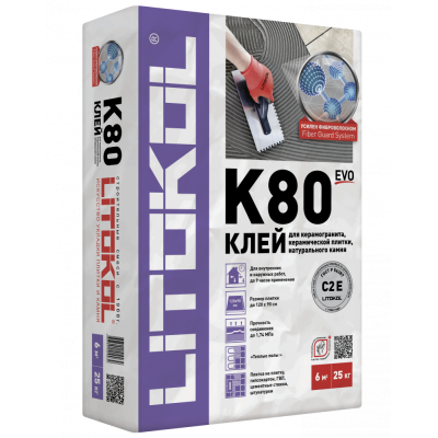 Литокол Litoflex K80 (Литофлекс) Плиточный клей 25 кг